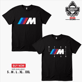 เสื้อยืด พิมพ์ลายโลโก้รถยนต์ Bmw M Power สําหรับผู้ชายสามารถปรับแต่งได้