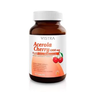 Vistra Acerola Cherry 1000mg 100 เม็ด วิสทร้า อะเซโรลาเชอร์รี่ 1000 มก