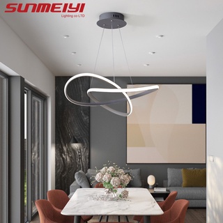 Sunmeiyi โคมไฟระย้า LED สีทอง / สีเทา / สีดําสําหรับตกแต่งห้องนอนห้องนั่งเล่น