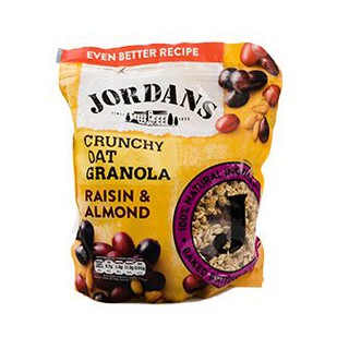 Jordans Crunchy Granola Raisin &amp; Almond 750g.จอร์แดนส์ ครันชี่โอ๊ต กลาโนล่า ลูกเกด และอัลมอนด์ 750กรัม