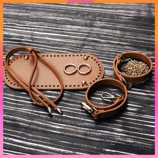 PU Leather Knitting Crochet Bag Bottom Base Bag Strap Bag Making Parts Brown