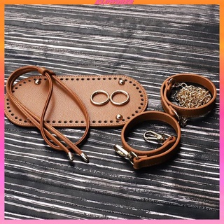 PU Leather Knitting Crochet Bag Bottom Base Bag Strap Bag Making Parts Brown