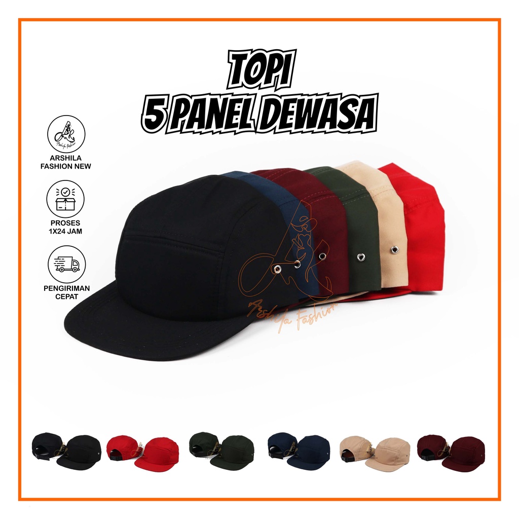 หมวกผู้ชาย 5-PANEL PLAIN HAT UNISEX 5-PANEL HAT