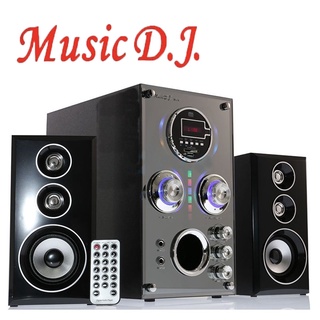 ลำโพง Music d.j. รุ่น MX3 Speaker 2.1Ch. ลำโพงสำหรับคอมพิวเตอร์ รองรับ Bluetooth/FM/SD/USB/Remote.