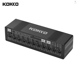 Kokko พาวเวอร์ซัพพลายกีตาร์ 10 เอาท์พุต DC 9V 12V 18V พร้อมโช