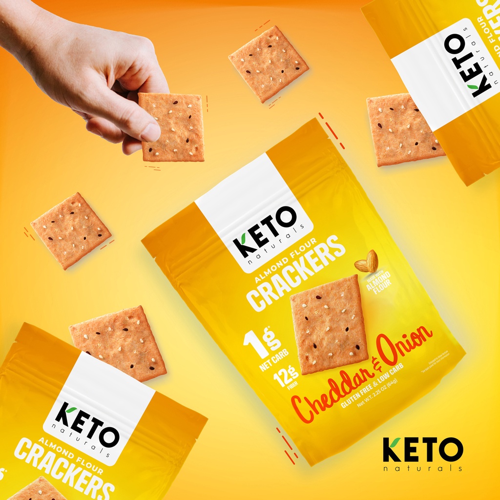 ขนมคีโต คีโต แครกเกอร์ Keto crackers low carb crackers no sugar added