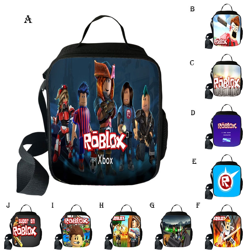 Roblox กระเปาใสกลองอาหารกลางวนสำหรบเดก Shopee Thailand - details about game roblox boys girls school student insulated lunch bag kids snack hand bag