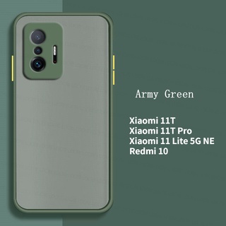 เคสโทรศัพท์ Xiaomi Mi 11T Pro / 10T Pro / 11 Lite NE Ultra / POCO X3 GT NFC M3 Pro F3 5G Phone Case Camera Lens Protection Luxury Transparent Matte PC Back Cover for Xiaomi11T Mi11T Mi11TPro Casing