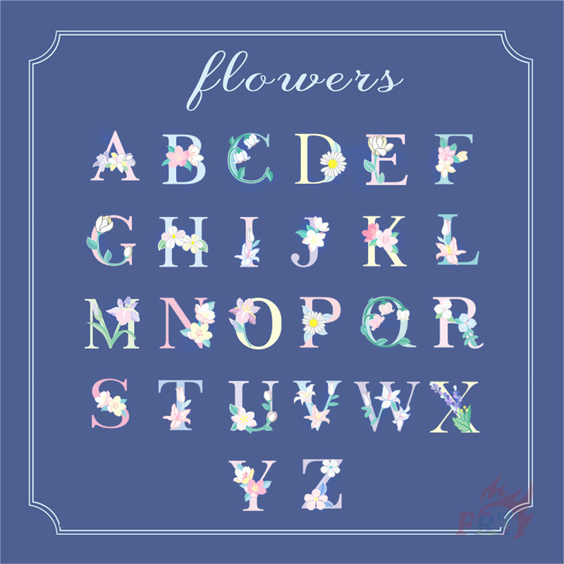 ✿ Ins：Flowers Letters Self-adhesive Sticker Patch ✿ 1Pc DIY Sew on Iron on Badges Patches