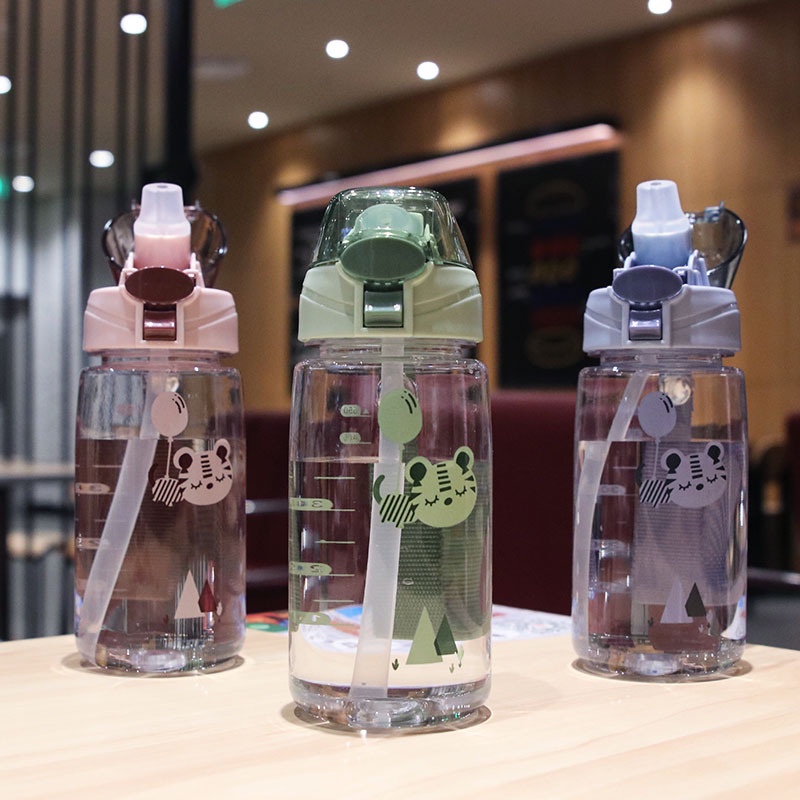 กระติกน้ำเด็ก พร้อมส่ง ขวดน้ำเด็กไปโรงเรียนมีหลอด วัสดุ Tritan Bpa Free Water Bottle for Kids 650ml ราคา ถูกที่สุด ดีลบีเคเค แกลเลอรีภาพที่ 3