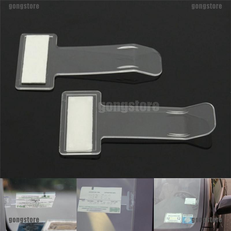 ส่งฟรีเมื่อซื้อครบ 99บาทReadystock2pcs Car Vehicle Parking Ticket Permit Holder Clip Sticker Windscreen Window Hot