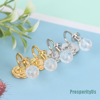 (Prosperityus) โคมไฟคริสตัลจิ๋ว 1:12 สําหรับบ้านตุ๊กตา 1 คู่