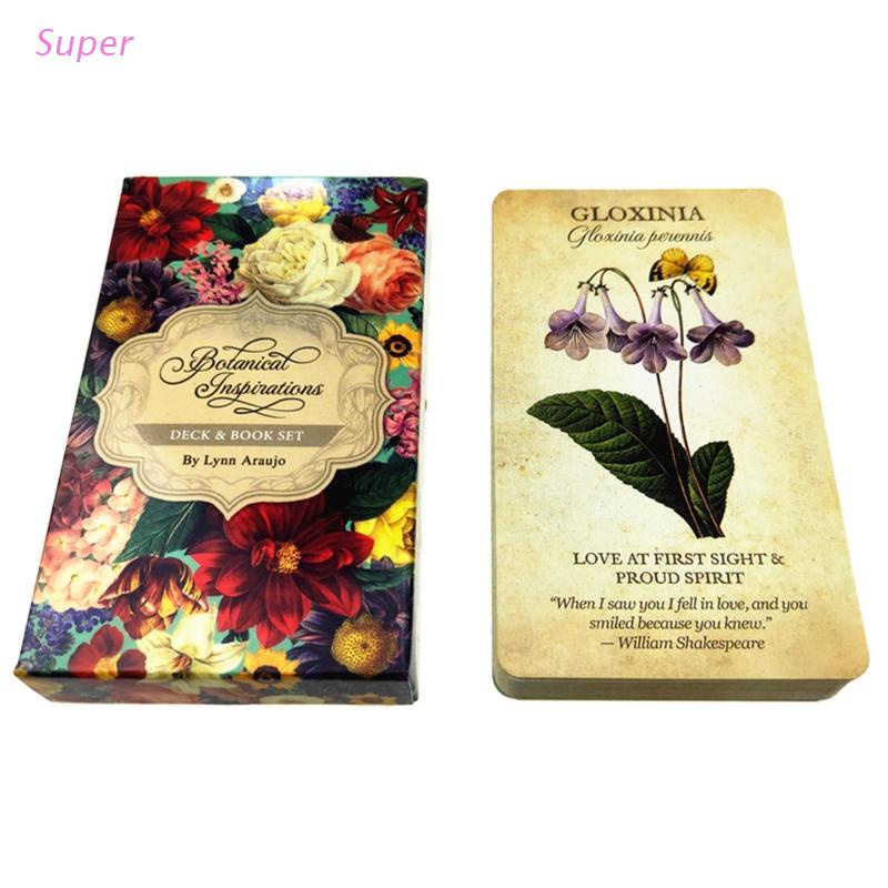 Super Botanical Inspiration Oracle Cards Full English 45 Cards Deck Tarot Board Game