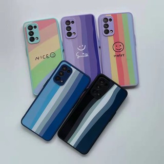 เคสสีรุ้งกันกล้องสกรีนVIVO Y31-Y91c-OPPO-Reno5G-F11pro