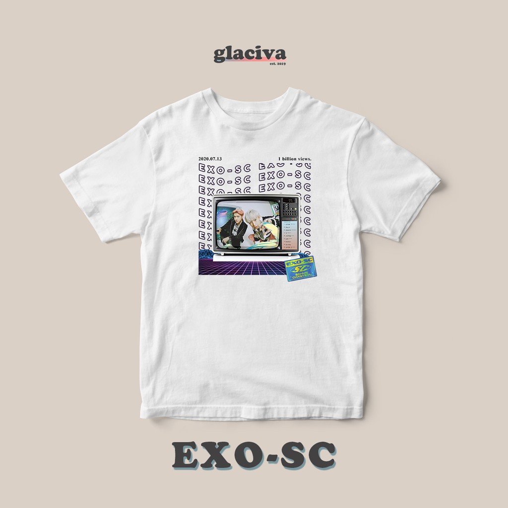เสื้อยืด EXO-SC SEHUN CHANYEOL 1 BILLION VIEWS KPOP เสื้อยืด