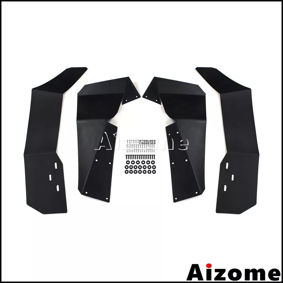 1 ชุด UTV Fender Flares Mud Flaps สําหรับ Polaris 2015-2017 Polaris RZR-S 900 & 2016 RZR-S 1000 Plas