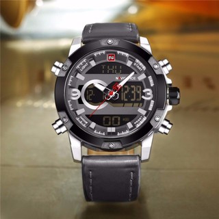 Naviforce รุ่น NF9097 Black &amp; Silver Quartz Watch For Mens