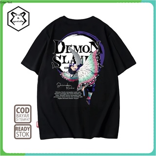 ผ้าฝ้ายคอกลมเสื้อยืดขายดีที่สุด เสื้อยืด พิมพ์ลายอนิเมะ Shinobu KOCHO DEMON SLAYER 0019 ALVACOTH สไตล์ญี่ปุ่นfrom S-4XL