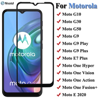 กระจกนิรภัยกันรอยหน้าจอ สําหรับ Motorola Moto G10 G30 G50 G9 Plus Play Moto One Vision Action Hyper E 2020