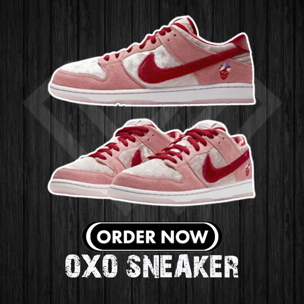 STRANGELOVE X NIKE SB DUNK LOW PRO PINK QS Valentine's Day Pink