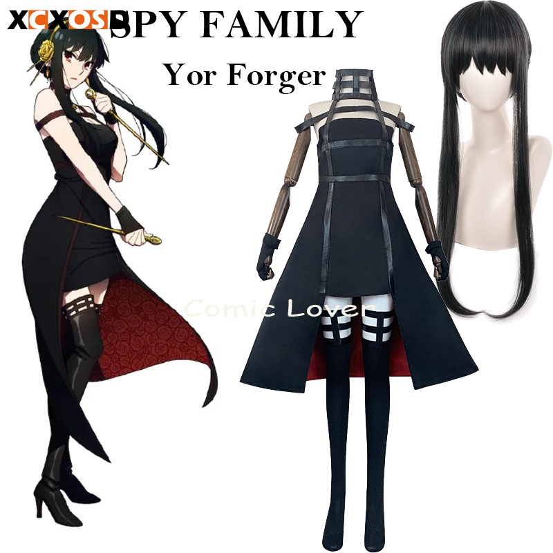 X ครอบครัว Yor Forger คอสเพลย์เครื่องแต่งกายวิกผมเซ็กซี่อะนิเมะชุดใหม่มาถึง Lady Hallowen Part บทบาทเล่นเสื้อผ้า