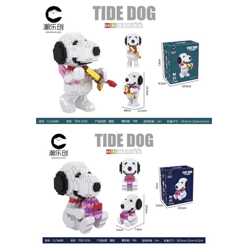 เลโก้นาโนตัวต่อ Snoopy สนู้ปปี้ CLC 6689-6690มาใหม่2แบบ