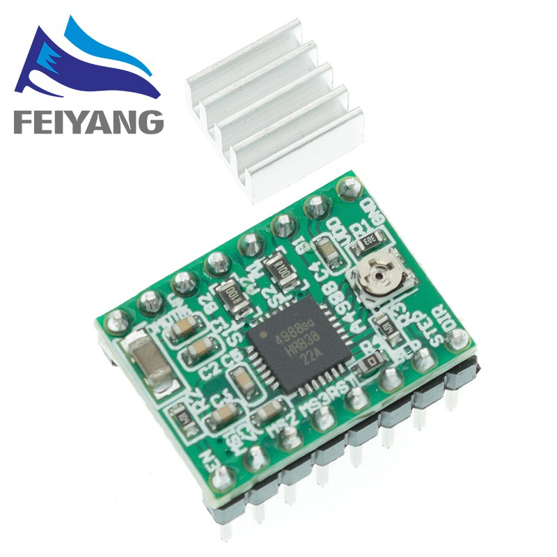 สเต็ปมอเตอร์ไดรเวอร์ A4988 DRV8825 พร้อมฮีทซิงค์ สําหรับเครื่องพิมพ์ 3D SKR V1.3 1.4 GTR V1.0 RAMPS 1.4 1.6 MKS GEN V1.4