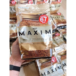 AGF Maxim Gold กาแฟแม็กซิม กาแฟดำ 135g ห่อสีทอง แบบ refill ล็อตนำเข้าจากญี่ปุ่น กาแฟสำเร็จรูปญี่ปุ่น ของแท้