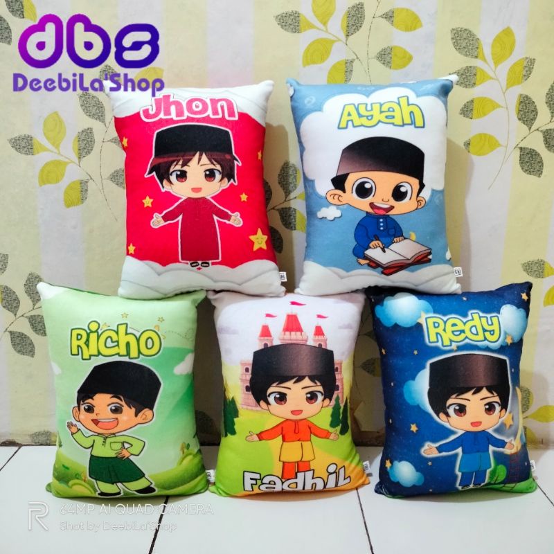 SELEH CHILDRENS CHARACTER PILLOWS (ฟรีชื่อภาษาอังกฤษ) / IKHWAN CHARACTER PILLOWS / CUSTOM NAME PILLO