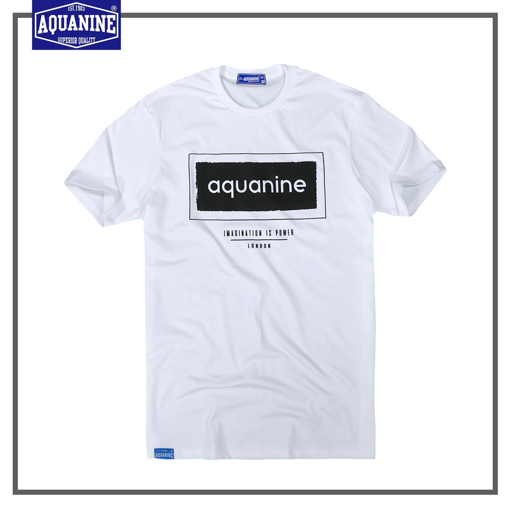 AQUANINE เสื้อยืดผู้ชาย เสื้อยืดผู้หญิง รุ่น IMAGINATION เสื้อยืดสีขาว มินิมอล สตรีท ลิขสิทธิ์แท้