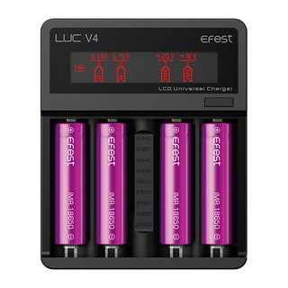 รางชาร์จEfest รุ่นLUC V4 (ใช้เป็นPowerBankได้) เครื่องชาร์จถ่านชาร์จคุณภาพสูง รับประกันนาน 3 ปีจากผู้ผลิต