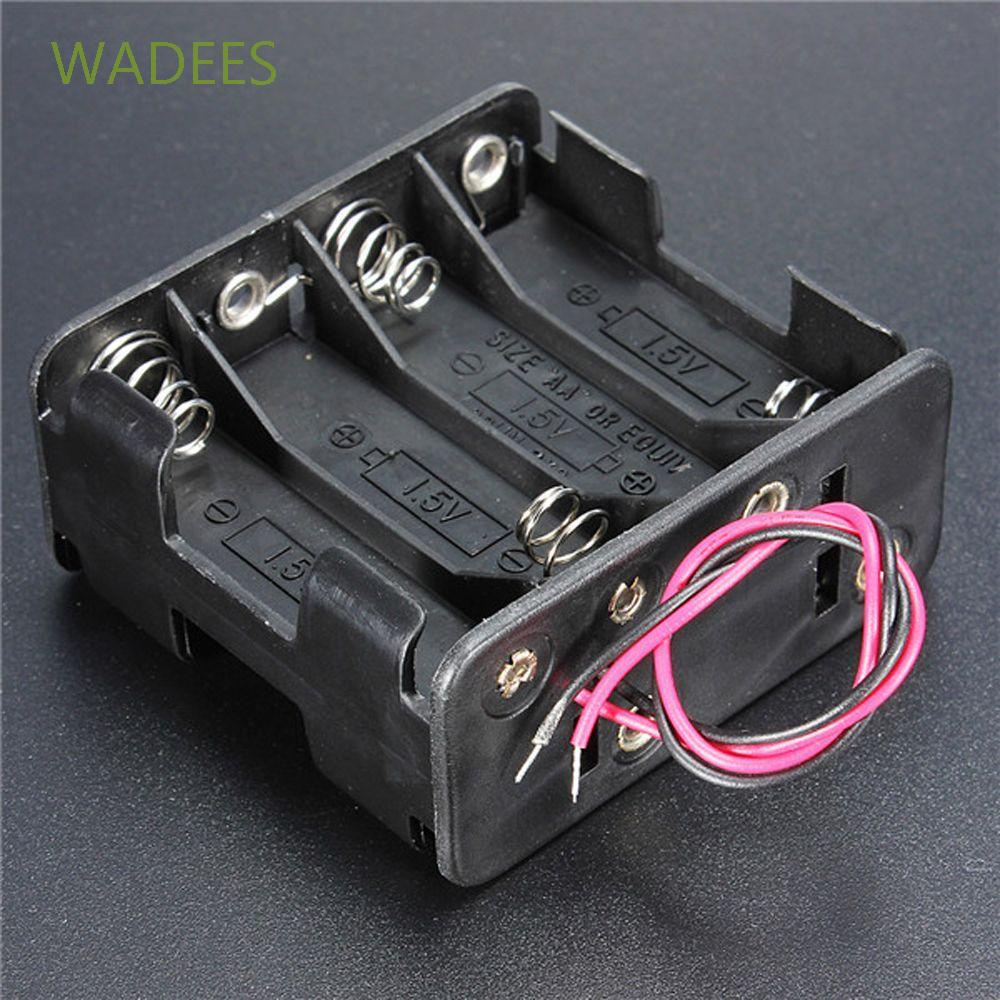 WADEES Both Sides Battery Holder Box Double Layer Battery Clip Slot