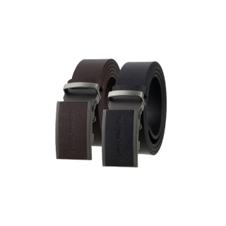 Louis Montini เข็มขัดผู้ชาย เข็มขัดหนังแท้ เข็มขัดหัวออโต้เมติก Automatic Buckle Belt Business Men Belt MGN364