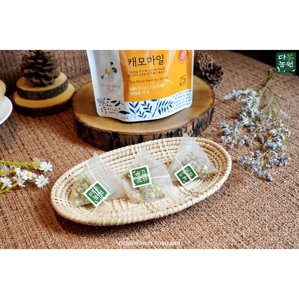 [25 T] ชาคาโมมายล์ ดานังวอน Danongwon Chamomile Tea ชากลิ่นคาโมมายล์เกรดพรีเมียม เกาหลี ไม่มีคาเฟอีน ไม่มีน้ำตาล ราคา ถูกที่สุด ดีลบีเคเค แกลเลอรีภาพที่ 5