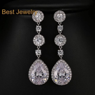 Best Jewelryต่างหูเพชรเกรดพรีเมี่ยม ประกายไฟเทียเท่าเพชรแท้ เครื่องประดับออกงาน เกรดสวย สร้อยเพชร รับ dropship