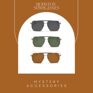 G198-G200: Houston Sunglasses | Mystery Accessories แว่น แว่นตา แว่นตากันแดด แว่นตาสีดำ แว่นตาแฟชั่น