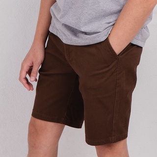 UrbanSNAPS CHINO SHORT PANTS (สีน้ำตาลเข้ม DarkBrown) สแน็ปซ์กางเกงชิโนขาสั้น