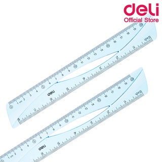 Deli H10 Ruler ไม้บรรทัดแฟนซี ยาว 20 เซนติเมตร (แพ็คกล่อง 30 ชิ้น) ไม้บรรทัด ไม้บรรทัดแฟนซี เครื่องเขียน อุปกรณ์การเรียน