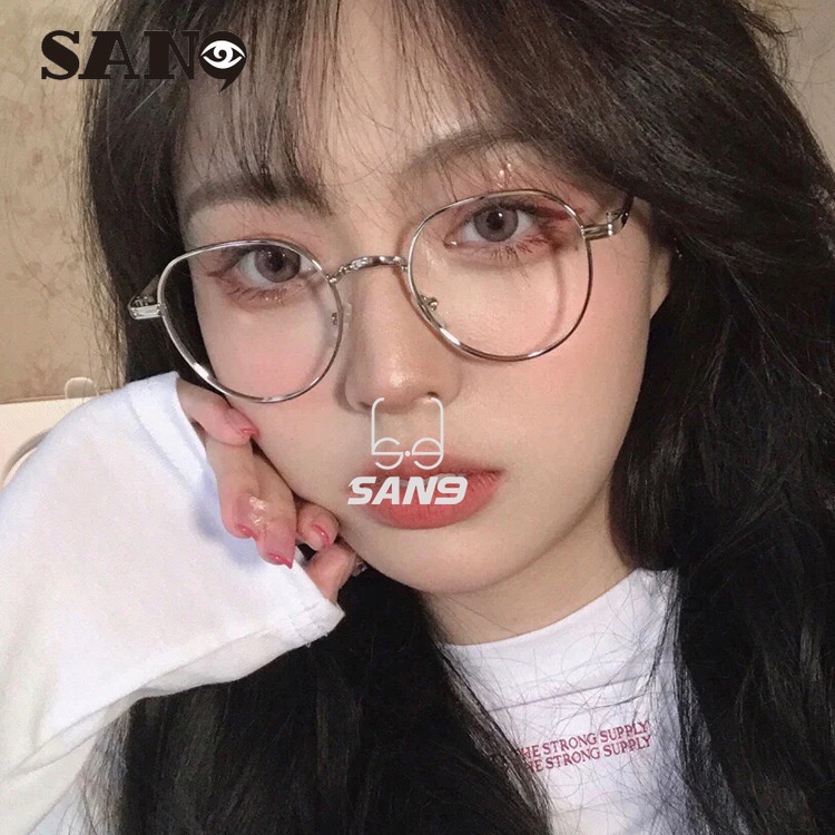 【Replaceable lenses】COD (San9)2021 New Metal Frame Eyeglasses small face INS wind retro female frame