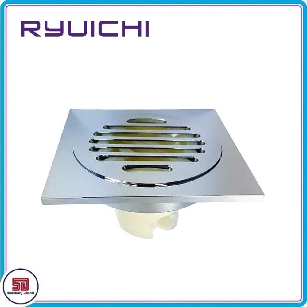 Ryuichi FD 01 Drainer Floor Brass Drain Water Filter Tap 2" ทองเหลือง