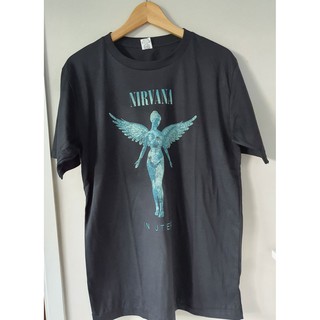 เสื้อยืดแฟชั่น Nirvana Utero T-shirt เสื้อยืด