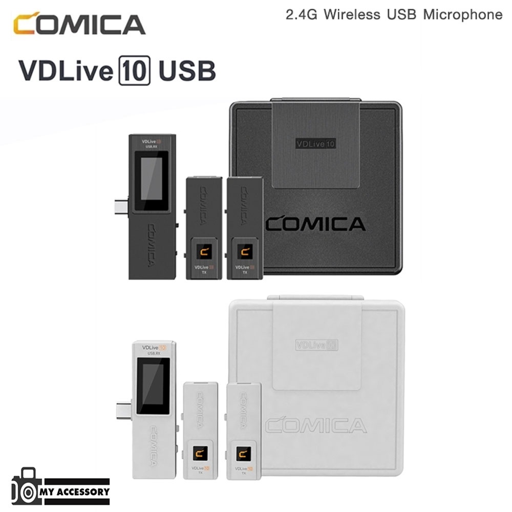 COMICA VDLive10 2.4G Wireless Lavalier Microphone 2 Transmitters & 1 Receiver - 2.4G Wireless ไมค์ไร
