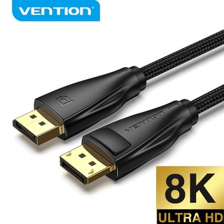 Vention สายเคเบิลพอร์ตแสดงผล 1.4 8K 60Hz 4K HDR พอร์ตแสดงผลวิดีโอ สายเคเบิล DP สําหรับพีซี แล็ปท็อป ทีวี พอร์ตแสดงผล 1.4