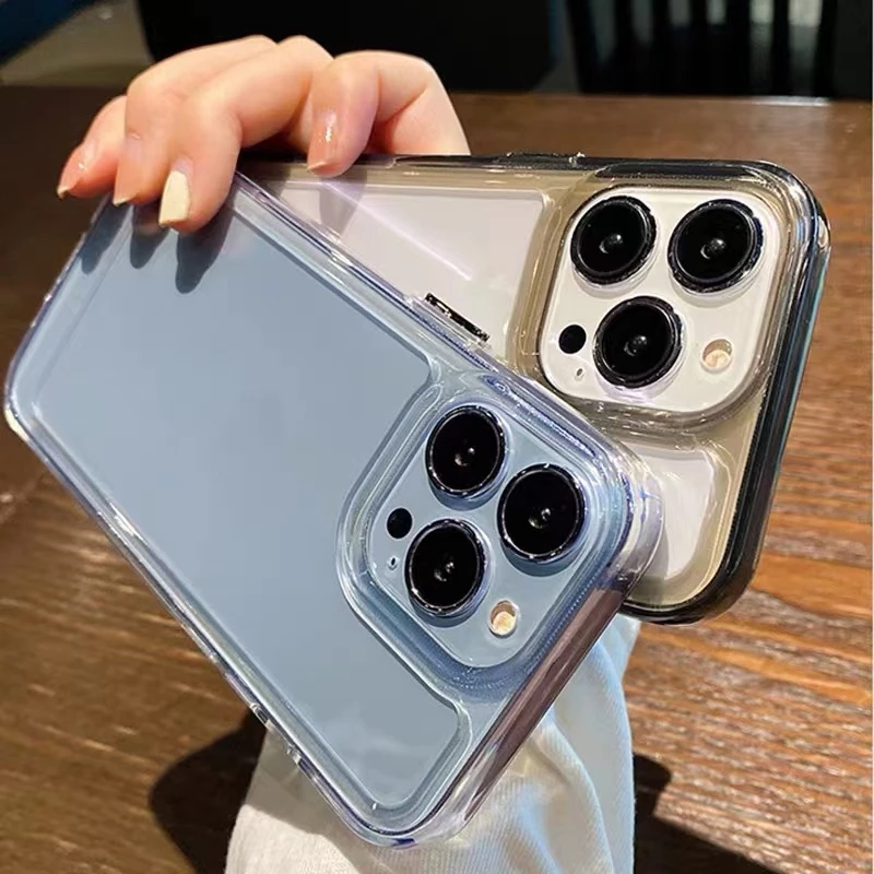 เคสแฟชั่น แบบใส เนื้อหนา ให้การป้องกัน เสำหรับ IPhone 11 7Plus XR 12 Pro Max Xs max 13 13promax 17 Pro max 16 Pro max
