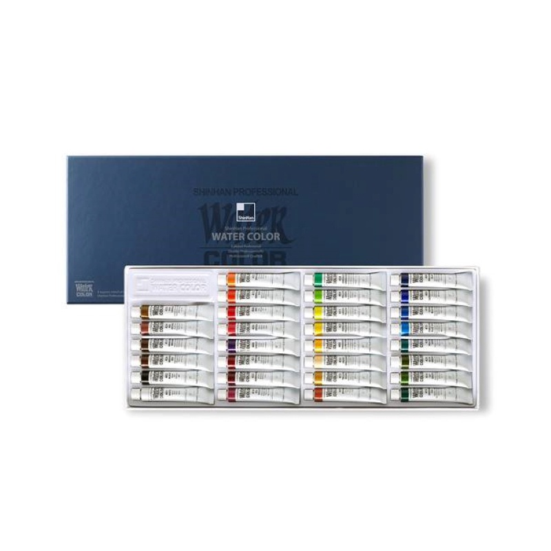 ShinHan Professional Water Color 7.5ml 30 Tube SET / เซ็ตสีน้ำเกรดศิลปิน ขนาด 7.5ml 30 สี แบรนด์ ShinHan จากประเทศเกาหลี ราคา ถูกที่สุด ดีลบีเคเค