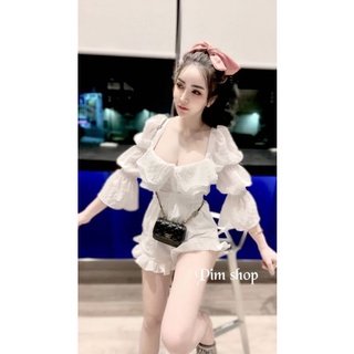 เซตกางเกง +ขาสั้น  เสื้อแขนยาว จั๊มแขน  กางเกงมีซับใน ผ้าสวยมากคะ  อก 34-36 เอว 25-29 เอวสม็อค สะโพก38"