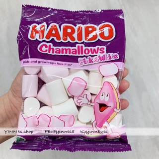 มาร์ชเมลโล่ Haribo prink&amp;white marshmallow ขนาด 70 กรัม