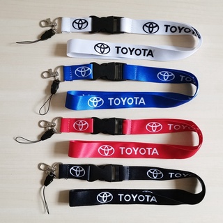 สายคล้องคอ ถอดออกได้ ลายโลโก้รถยนต์ Toyota สําหรับห้อยโทรศัพท์มือถือ