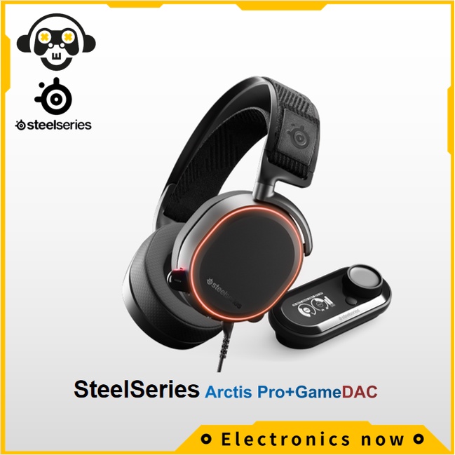 SteelSeries (สตีลซีรี่ย์)  Arctis Pro+GameDAC RGB DTS Headphones :X v2.0 Mired Audio Gaming Headphon