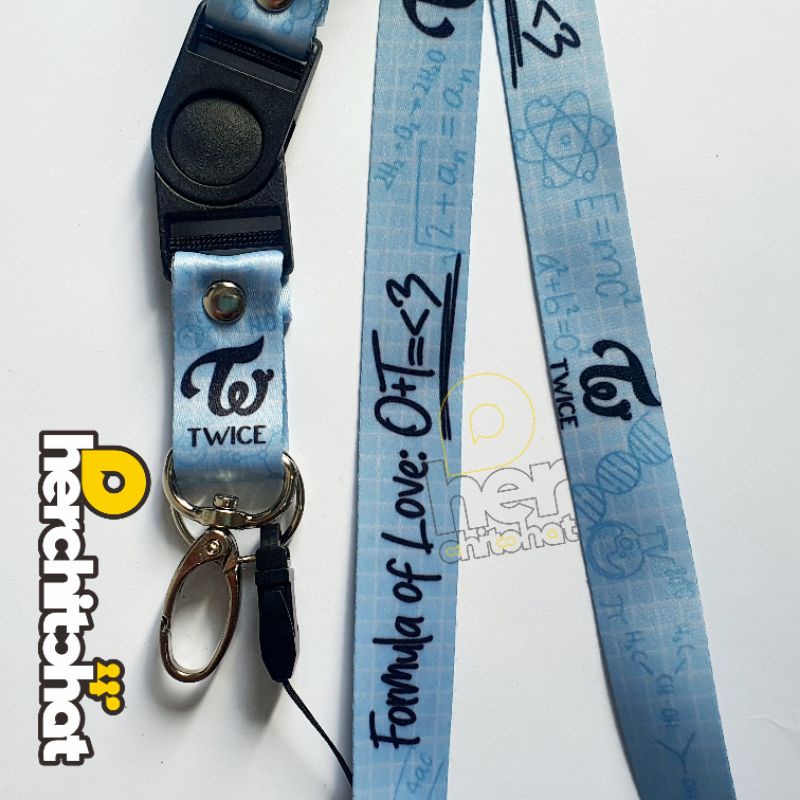 TWICE Lanyard (Formula of Love) JYP Entertainment - สายรัดบัตรประจําตัว K-Pop ที่ไม่ซ้ําใคร